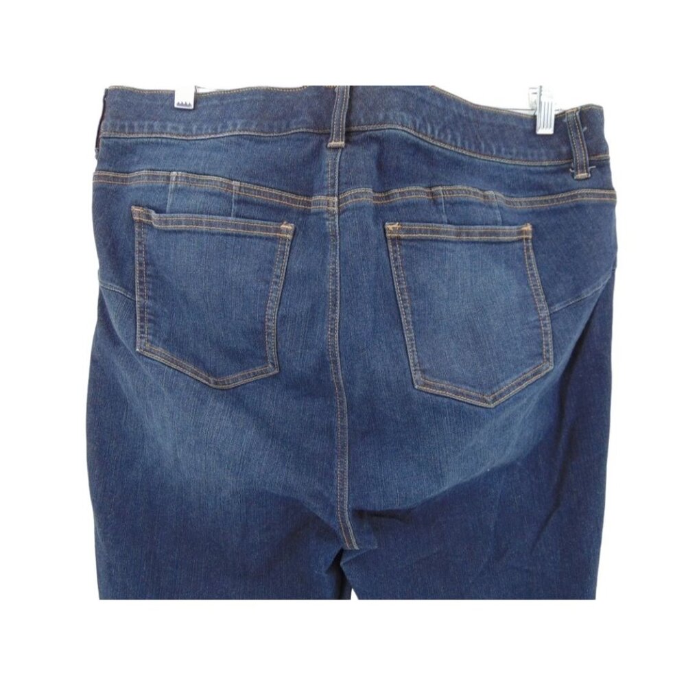 Torrid Bombshell Skinny Dark Blue Jeans 22T 22 Tall Stretch Denim Distressed - Picture 4 of 15